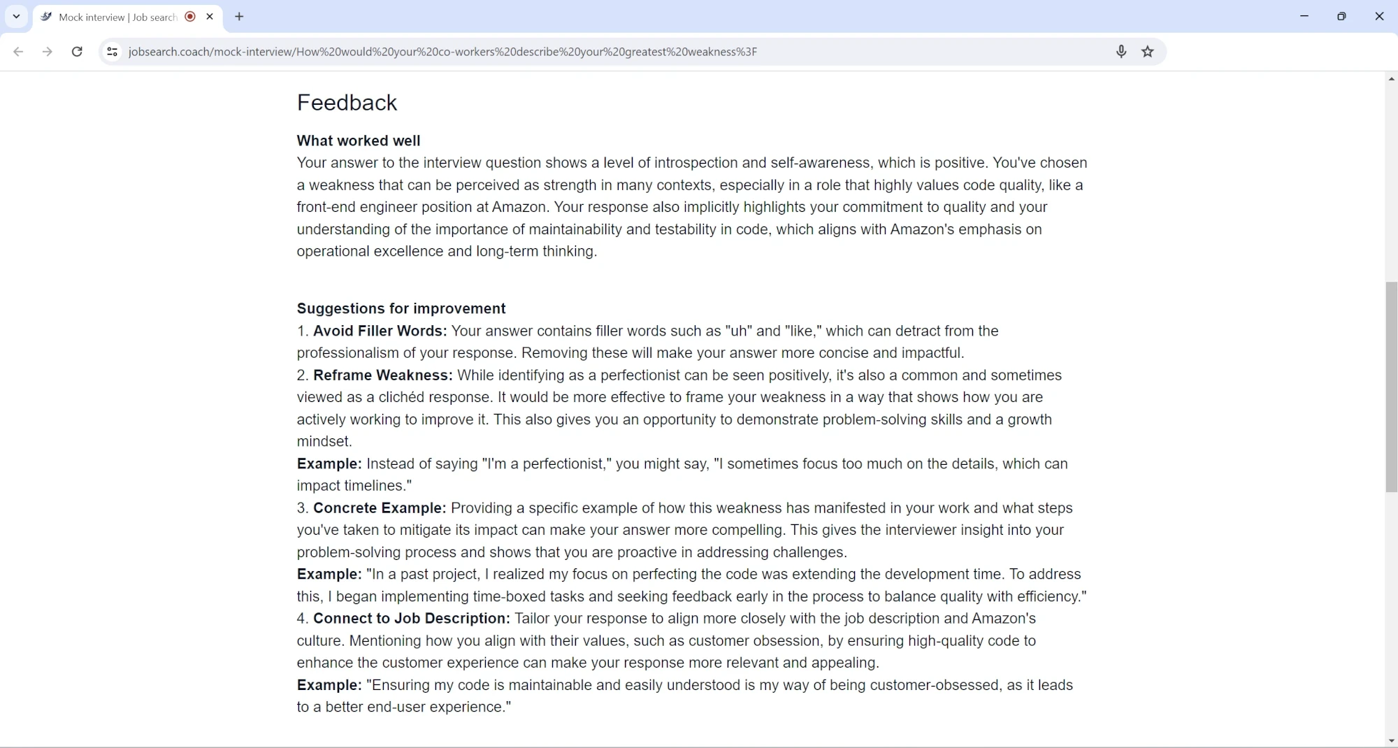 Screenshot of ATS resume checker at JobSearch.Coach